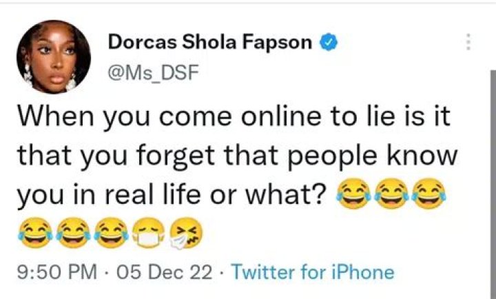 
Actress Dorcas Fapson returns to social media days after controversial bedroom video 