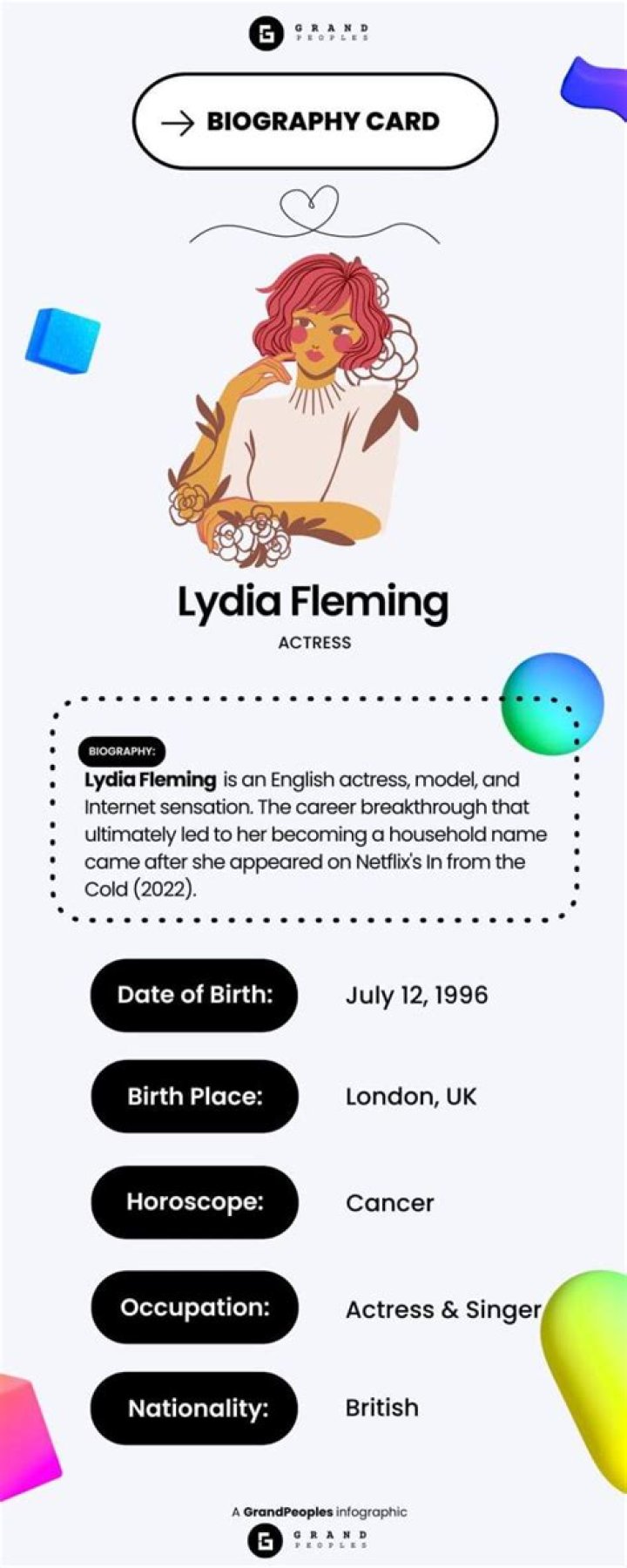 Lydia Fleming Height, Weight, Net Worth, Age, Birthday, Wikipedia, Who, Nationality, Biography